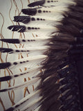 PRICE REDUCED N72 - Medium Indian White and Black Feather Headdress