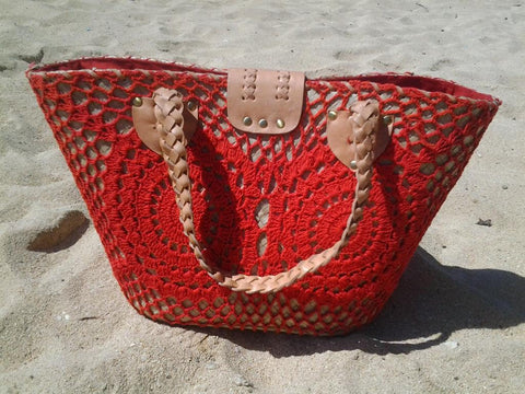 Panier d'été au Crochet Rouge