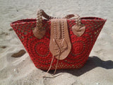 Summer basket with Red Crochet