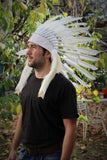 X21 White Feather Headdress for adult size