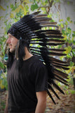 N73- Medium Black Feather Headdress