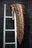 PRICE REDUCED Z13 Extra Large Three color Brown Feather Headdress (43 inch long ).