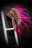 X23 Full  pink  Feather Headdress,Native American Indian Style