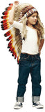N13- De 5 à 8 ans Enfant/Enfant : Coiffe longue en plumes de cygne rouge tricolore 21 pouces. – 53,34cm.
