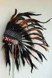 PRICE REDUCED X34 Orange and dark Feather Headdress / Warbonnet