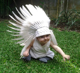 PRICE REDUCED - N02- For 9 to 18 month Toddler / Baby : White Headdress for the little ones !
